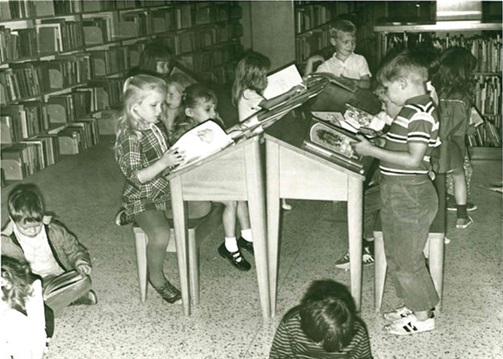 Children at Memorial Library